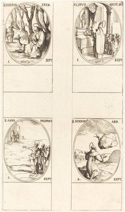 St. Giles; St. Lupus; St. Anne; St. Nonnosus von Jacques Callot