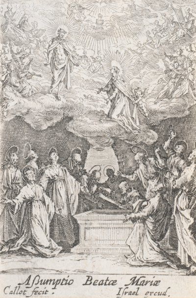 Die Himmelfahrt der Jungfrau, Nr. 13 aus Das Leben der Jungfrau von Jacques Callot