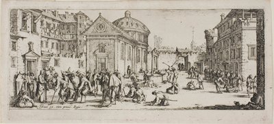 Das Krankenhaus, Tafel fünfzehn aus Die Leiden des Krieges von Jacques Callot