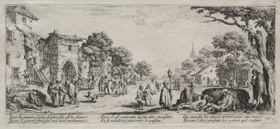 Die großen Elendnisse des Krieges: Die Bettler und die Sterbenden, 1633 von Jacques Callot