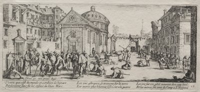 Die großen Leiden des Krieges: Das Krankenhaus, 1633 von Jacques Callot