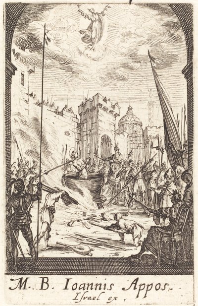Das Martyrium des heiligen Johannes des Evangelisten von Jacques Callot