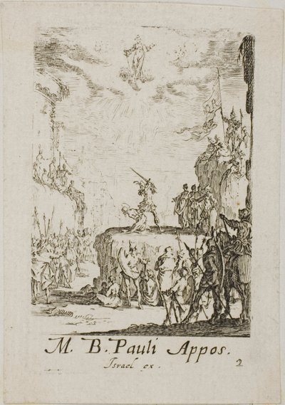 Das Martyrium des Heiligen Paulus, Platte zwei aus Die Martyrien der Apostel von Jacques Callot