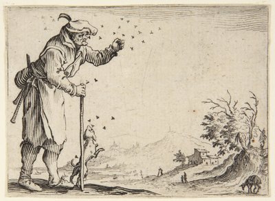 Der Bauer von Bienen angegriffen von Jacques Callot
