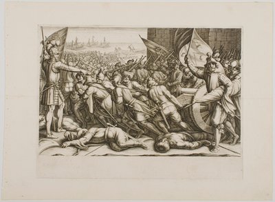 Die Wiedereinschiffung der Truppen, aus der Serie „Das Leben von Ferdinand de Medici“ von Jacques Callot