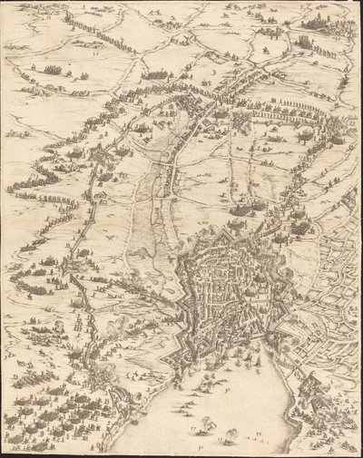 Die Belagerung von La Rochelle [Platte 6 von 16; Set umfasst 1952.8.97-112] von Jacques Callot