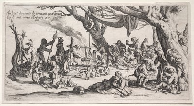 Die Bohémiens: Der Rastplatz: Das Fest der Bohémiens von Jacques Callot