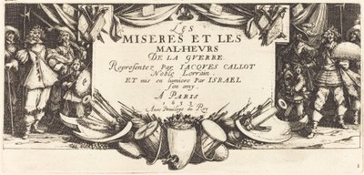 Titelseite für "Die großen Leiden des Krieges" von Jacques Callot