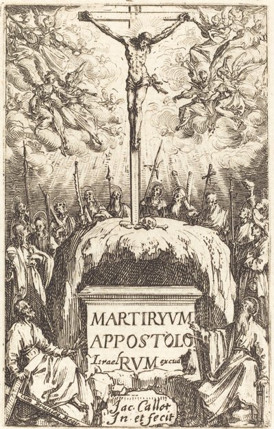 Titelseite für "Die Märtyrertode der Apostel" von Jacques Callot