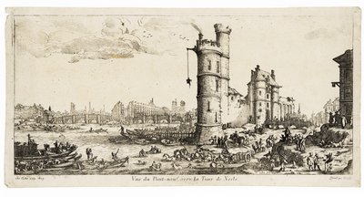 Ansicht der Pont Neuf und der Tour de Nesle von Jacques Callot
