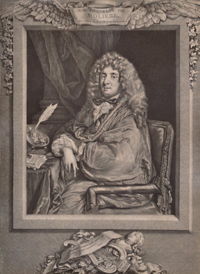 Molière, französischer Dramatiker und Schauspieler, 18. Jahrhundert von Jacques Firmin Beauvarlet