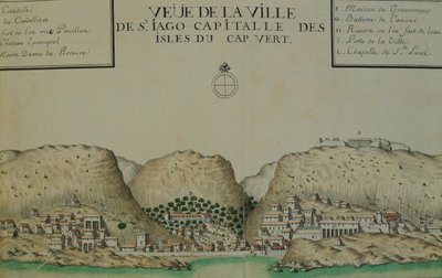 Die Stadt Saint Jago (Santiago) auf Kap Verde von Jacques Gouin de Beauchesne