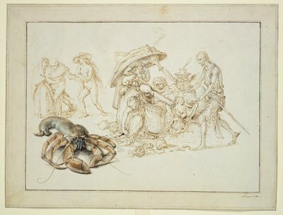 Hummer und zwei Hexen, ca. 1602 von Jacques II de Gheyn