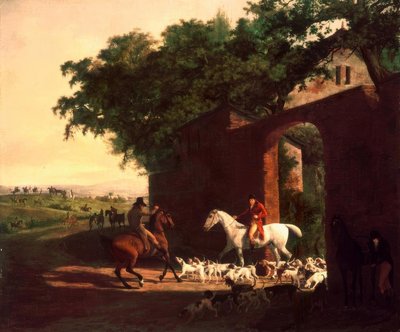 Aufbruch zur Jagd in Brocket Hall von Jacques Laurent Agasse