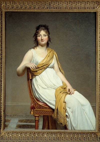 Porträt von Madame Raymond Verninac (1780-1827) Schwester von Eugene Delacroix von Jacques Louis David