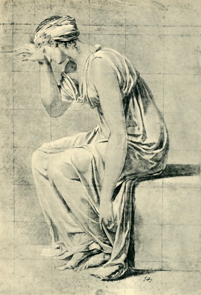 Sitzende Frau, spätes 18. - frühes 19. Jahrhundert, 1943 von Jacques Louis David