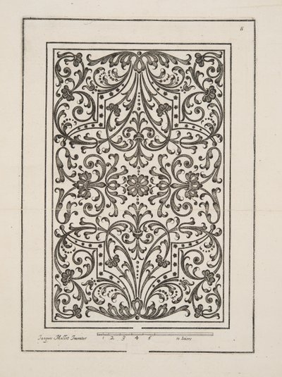 Entwurf für Parterre, aus Theatre des Plans et Jardinages, veröffentlicht 1652 von Jacques Mollet