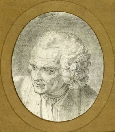 Porträt von Jean-Jacques Rousseau 1712-1778, 1775 von Jacques Philippe Caresme