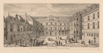 Ansicht des Hofes des Schlosses von Blois von Jacques Rigaud