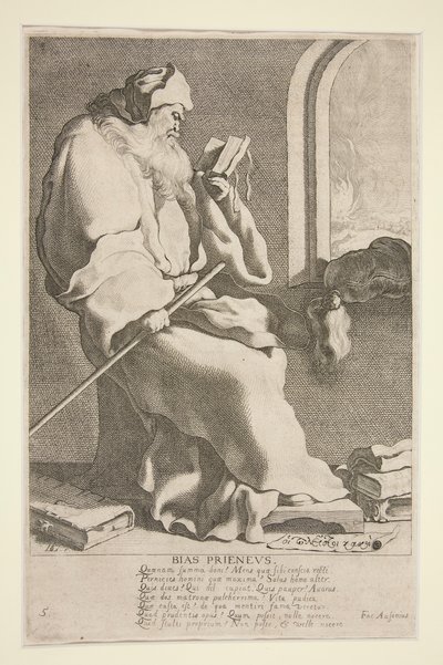 Bias Prieneus, Nr. 5 aus der Serie Die sieben Weisen von Griechenland von Jacques de Gheyn III