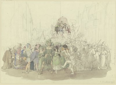 Karnevalszug nach Karl Spindlers Roman "Der Jude" von Jakob Becker