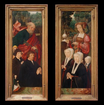Stifterfiguren mit dem hl. Petrus mit Schlüssel von Jakob Cornelisz