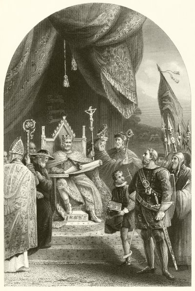 König Johann unterzeichnet die Magna Charta von James (after) Lonsdale