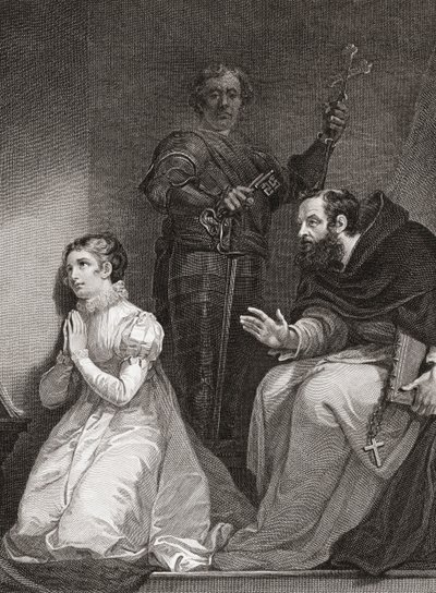 John Feckenham besucht Lady Jane Grey im Tower of London von James (after) Northcote