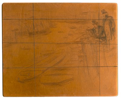 Radierplatte: Der kleine Teich, 1861 von James Abbott McNeill Whistler