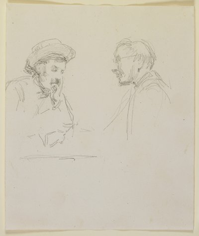 Köpfe von zwei Männern, ca. 1855-59 von James Abbott McNeill Whistler