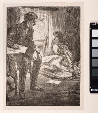 Kenneth und Lena Graeme, in "Die Probepredigt", 1862 von James Abbott McNeill Whistler