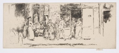 Zeitungsstand, Rue de Seine, ca. 1892-93 von James Abbott McNeill Whistler
