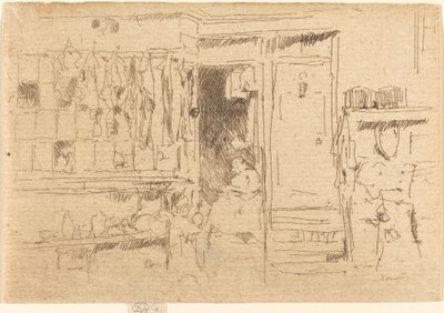 Altkleiderladen, Nr. I, ca. 1884-1886 von James Abbott McNeill Whistler