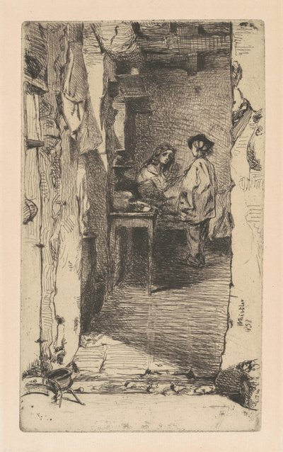 Lumpensammler, Quartier Mouffetard, Paris, 1858 von James Abbott McNeill Whistler