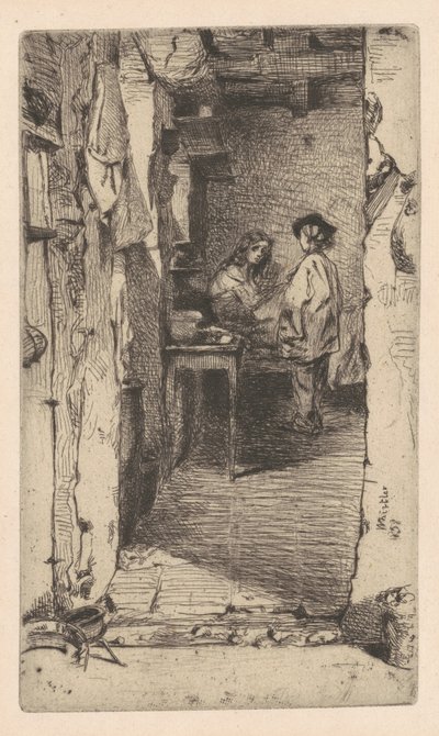 Lumpensammler, Quartier Mouffetard, Paris, 1858 von James Abbott McNeill Whistler