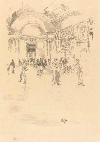 Die lange Galerie, Louvre, 1894 von James Abbott McNeill Whistler