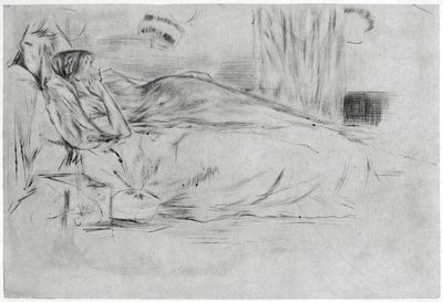 Das Modell, liegend, ca. 1864, 1904 von James Abbott McNeill Whistler