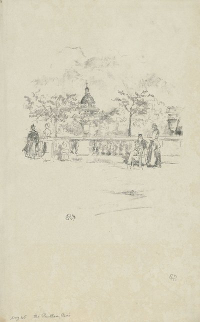 Das Pantheon, von der Terrasse der Luxemburger Gärten von James Abbott McNeill Whistler