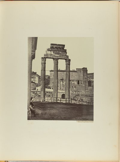 Der Tempel von Castor und Pollux im Forum Romanum, auch bekannt als der Tempel der Minerva Chalcidica von James Anderson