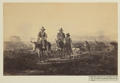 Poingdestre, Szene aus der Campagna Romana. Die Rückkehr von der Arbeit, nach dem Gemälde von James Anderson