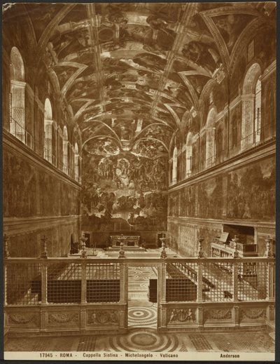 Sixtinische Kapelle von Michelangelo von James Anderson