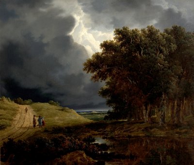 Am Rand eines Waldes, Sturm zieht auf, 1826 von James Arthur OConnor