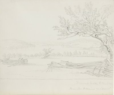 Derwent Lake von der Residenz von Mr. W. Main, 1843 von James David Smillie