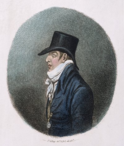Ein Porträt, veröffentlicht von Hannah Humphrey im Jahr 1799 von James Gillray