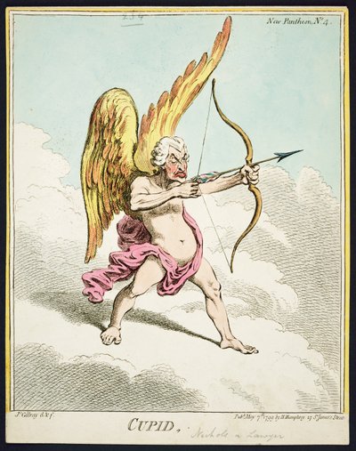 Amor, aus dem Neuen Pantheon Nr. 4, veröffentlicht von Hannah Humphrey, 1799 von James Gillray