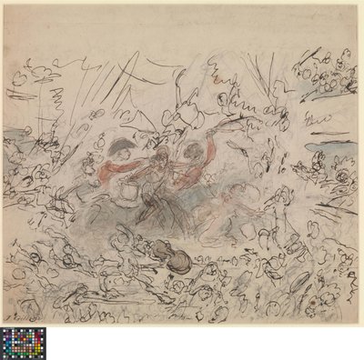 Das Schaubild der Welt: Die napoleonischen Kriege (recto). Liste der Themen, die 