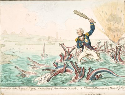 Ausrottung der Plagen Ägyptens, 1798 von James Gillray