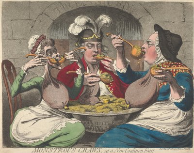 Monströse Krallen, bei einem neuen Koalitionsfest von James Gillray
