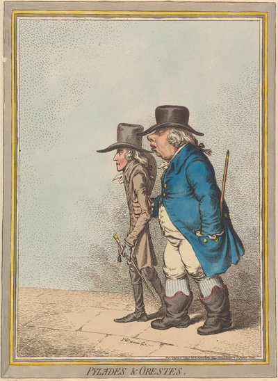 Pylades & Orestes (Statthalter & sein Sekretär) von James Gillray