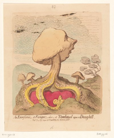 Karikatur auf William Pitt den Jüngeren, 1791 von James Gillray